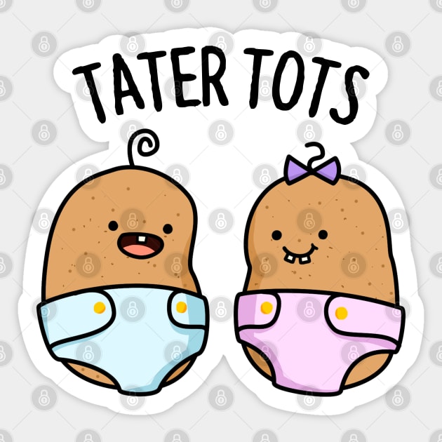 Tater Tots Cute Potato Pun Sticker by punnybone